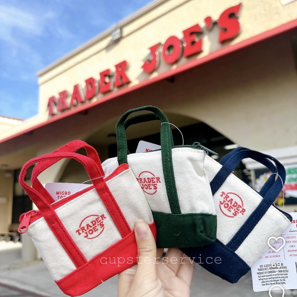 Trader Joe's Mini Tote Set - Red, Green, Blue